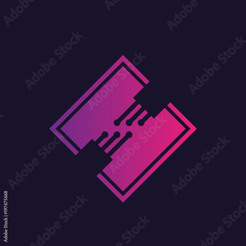optic fiber cables vector logo