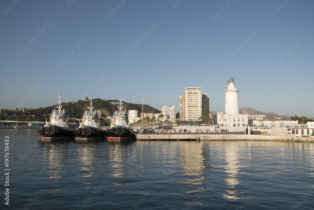 Port of Malaga. Andalusia, Spain.