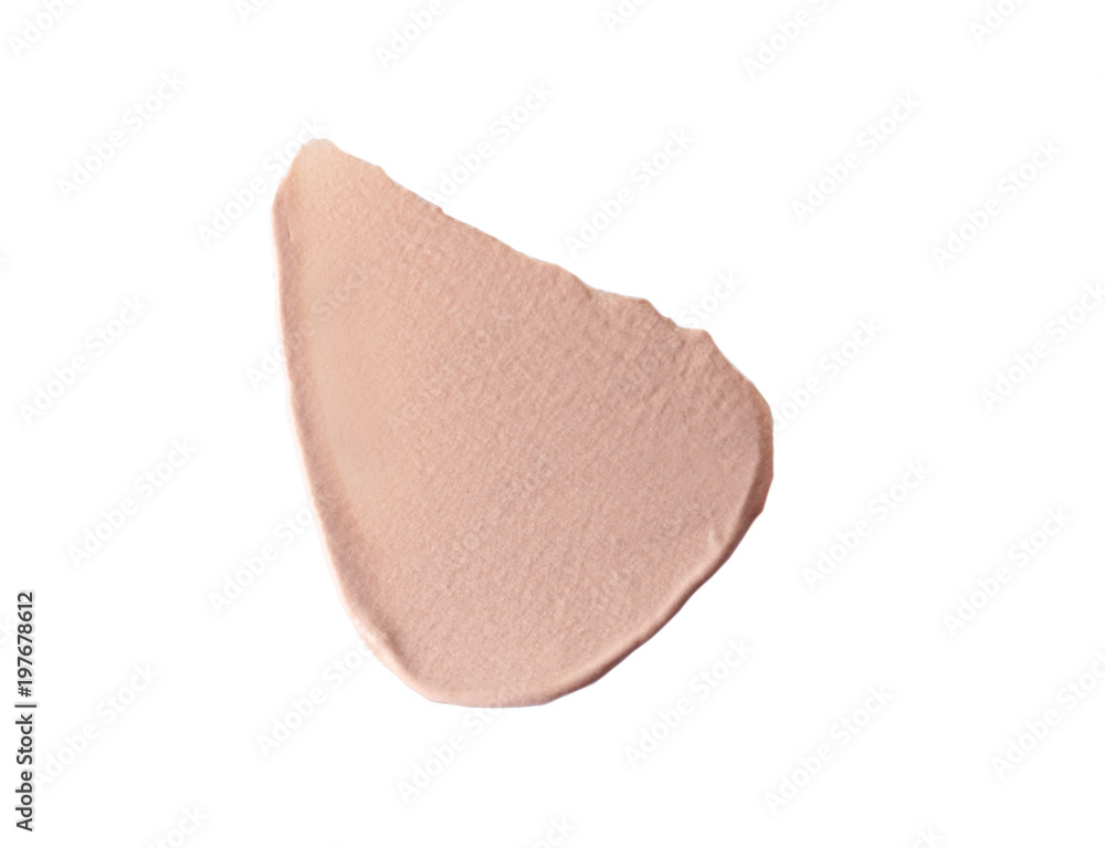 Liquid foundation on white background. Professional makeup products Liquid foundation on white background. Professional makeup products