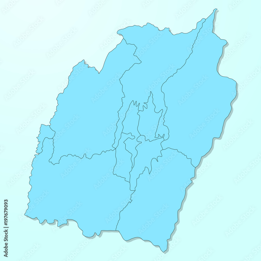 Obraz premium Manipur blue map on degraded background vector