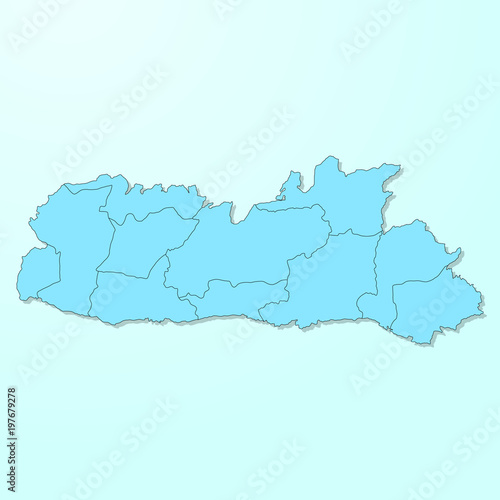 Meghalaya blue map on degraded background vector