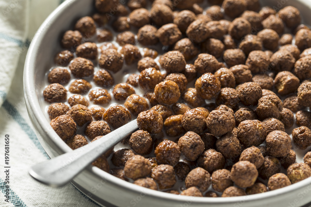 Sweet Cocoa Chocolate Sugar Cereal Puffs Sweet Cocoa Chocolate Sugar Cereal Puffs