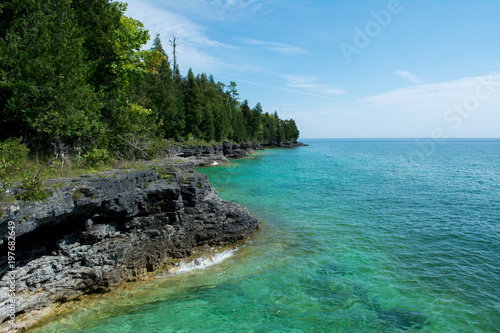 Lake Michigan shoreline in Door County, Wisconsin photo