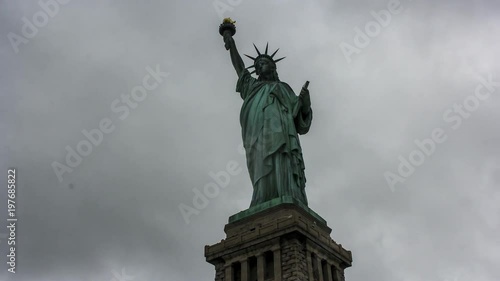 The Statue of Liberty on rainy day
