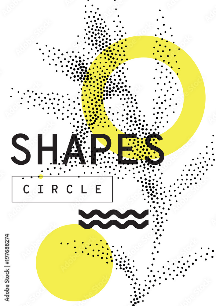 Obraz premium Colorful poster trend geometric shapes