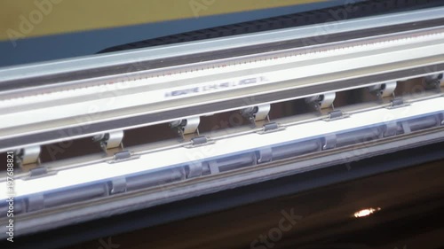 Wide format printing on self adhesive film. Plotter.