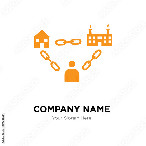 supply chain company logo design template, Business corporate vector icon