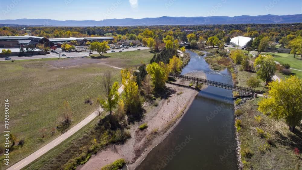 Platte River Littleton Colorado Drone in Autumn Platte River Littleton Colorado Drone in Autumn