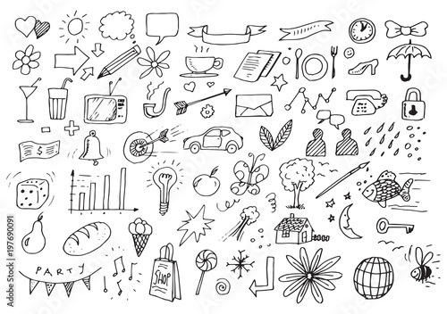Hand drawn doodle sketches