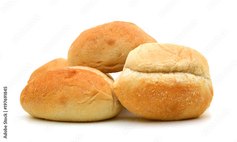 Bread on a white background