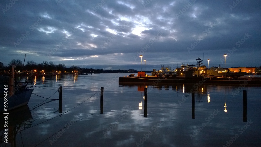Fototapeta premium Blue watery Helsinki