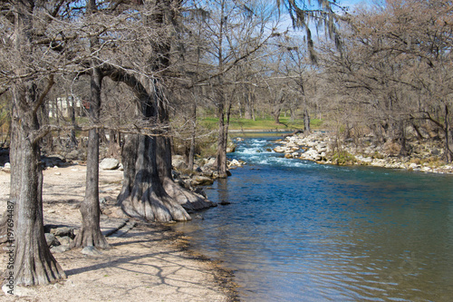 the Guadalupe River running through Gruene Texas photo