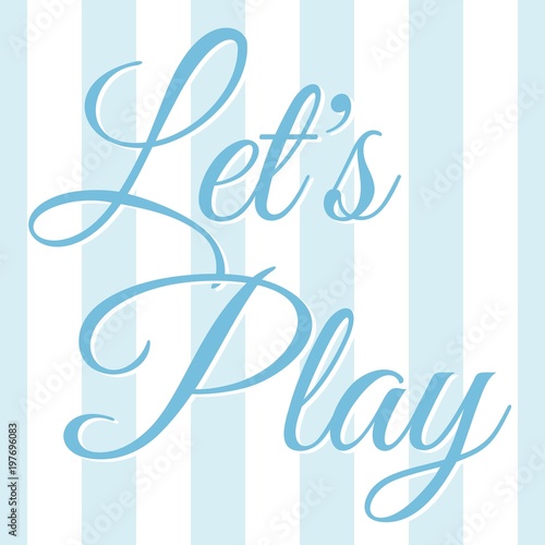 Let's play banner - blue