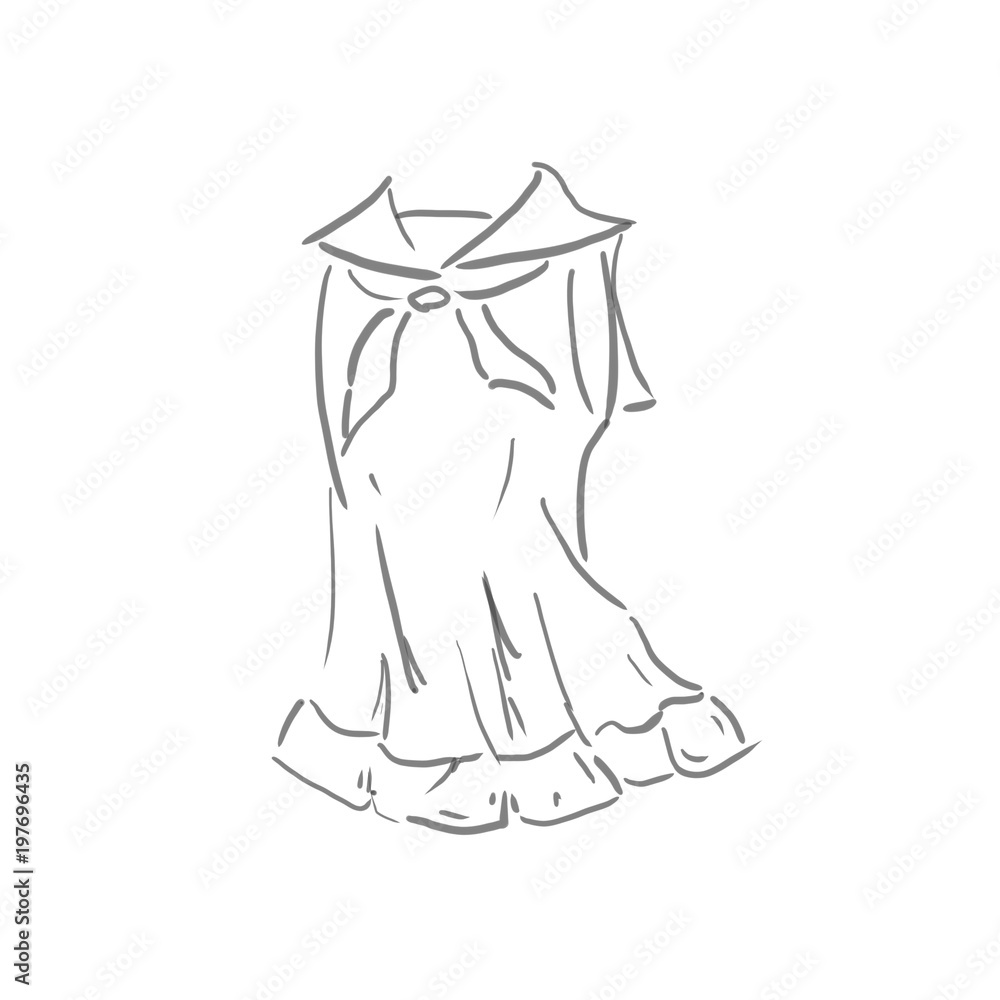 ワンピース ファッションの線画 下絵 ラフ 塗り絵ゆるいイラスト Stock Illustration Adobe Stock ワンピース ファッションの線画 下絵 ラフ 塗り絵ゆるいイラスト Stock Illustration Adobe Stock