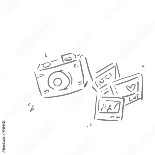 カメラと写真の線画 下絵 ラフ 塗り絵ゆるいイラスト Stock Illustration Adobe Stock カメラと写真の線画 下絵 ラフ 塗り絵ゆるいイラスト Stock Illustration Adobe Stock