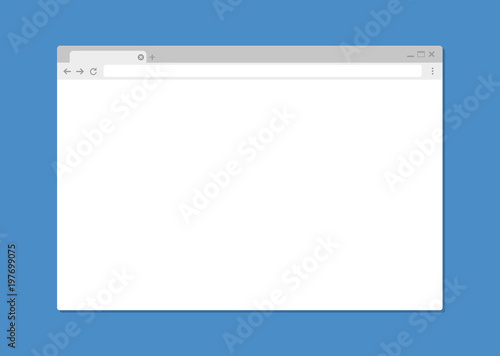 Simple browser window, flat vector