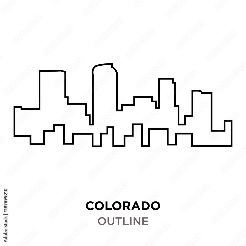 colorado outline on white background colorado outline on white background