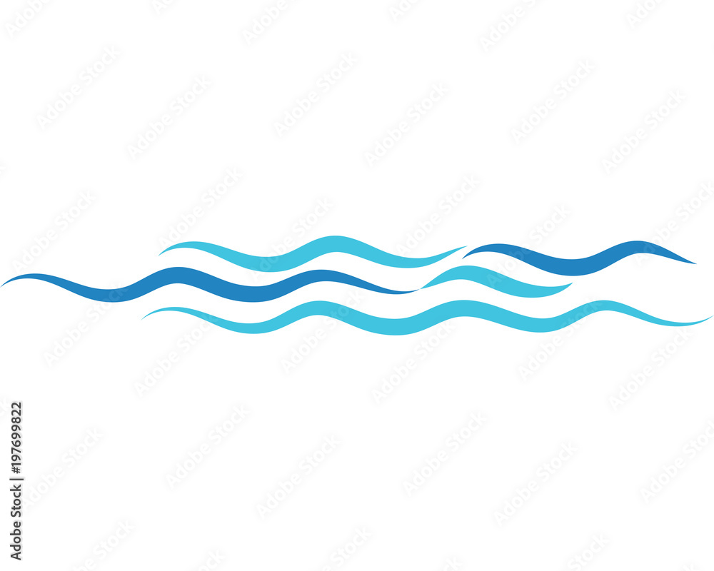 Water wave vector illustration design - obrazy, fototapety, plakaty 