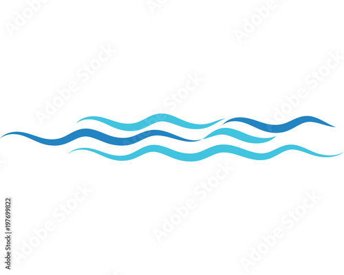 Fotografie, Obraz Water wave vector illustration design