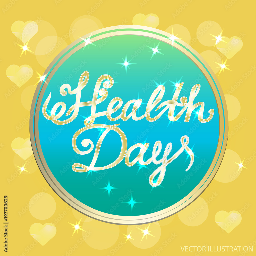 Background with Health Day banner. Illustration. Background with Health Day banner. Illustration.
