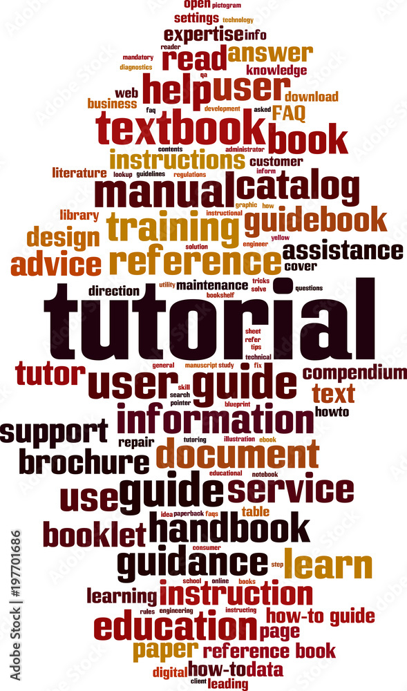 Obraz premium Tutorial word cloud