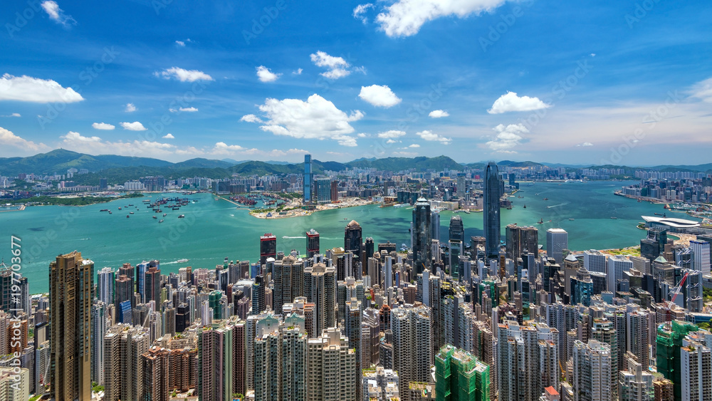 ビクトリアピークから望む香港の風景
