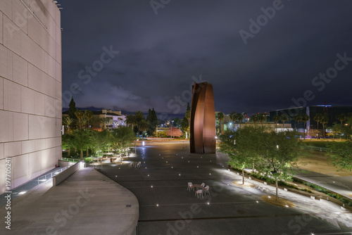 Exterior night view of the Segerstrom Center for the Arts photo