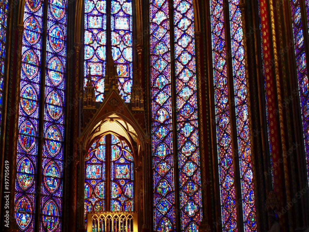 Sainted class windows in paris church
