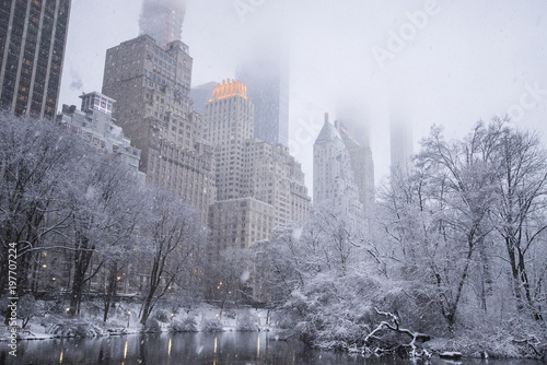 Wall Mural Snowy view from Central Park