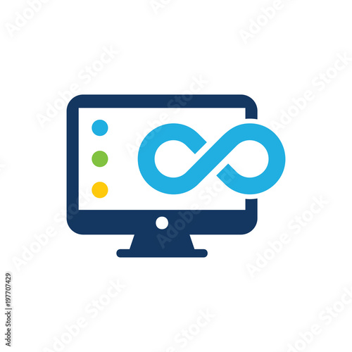 Infinity Computer Logo Icon Design