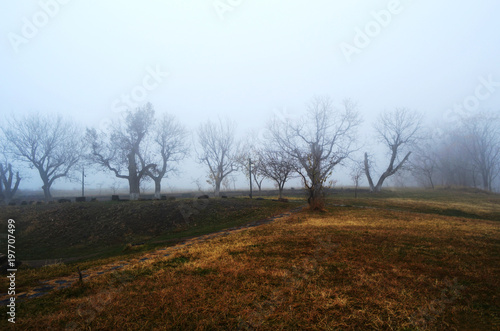 misty landscapes of Armenia. Gloomy landscape