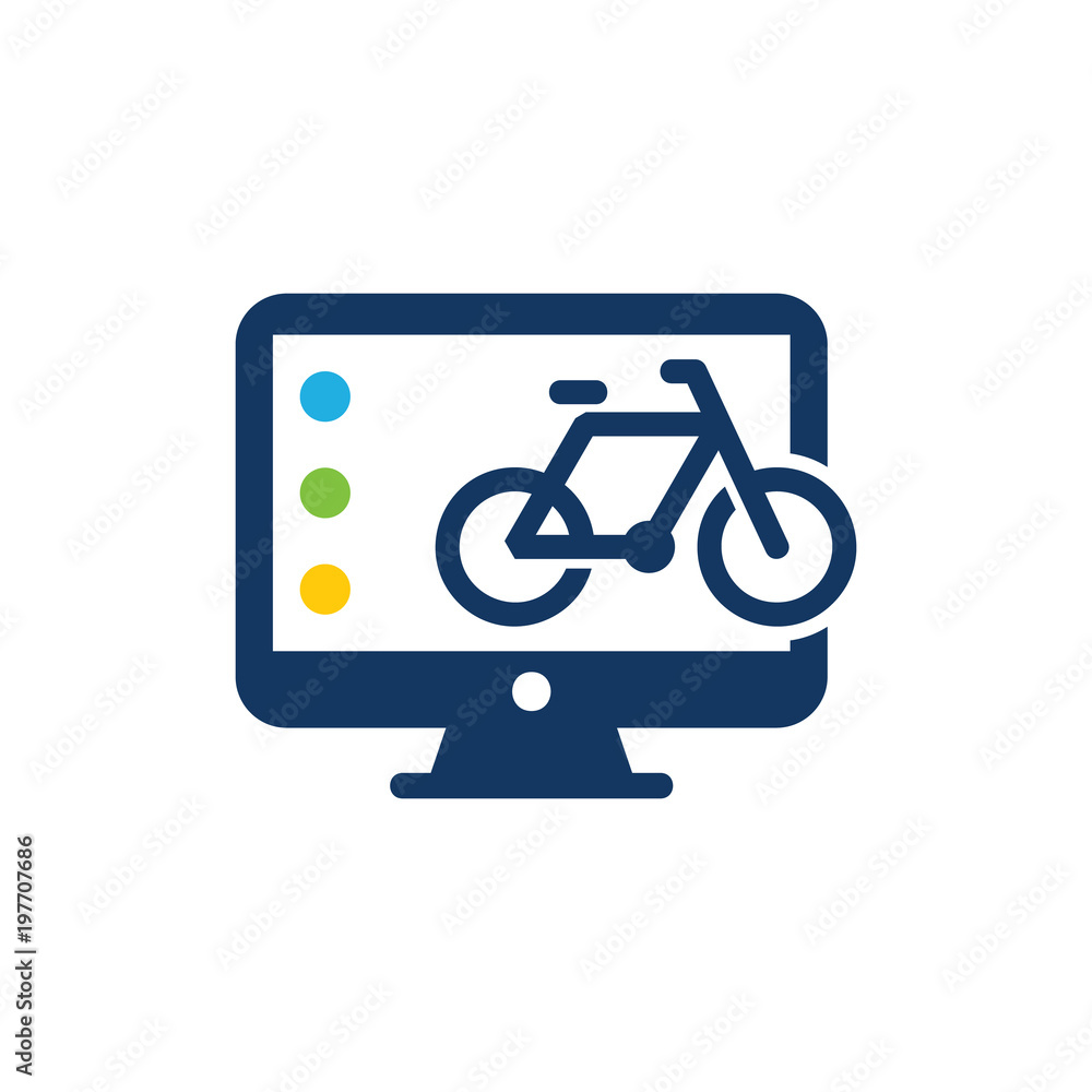 Bike Computer Logo Icon Design