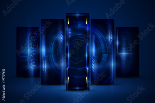 abstract hud ui gui future futuristic screen system virtual design background