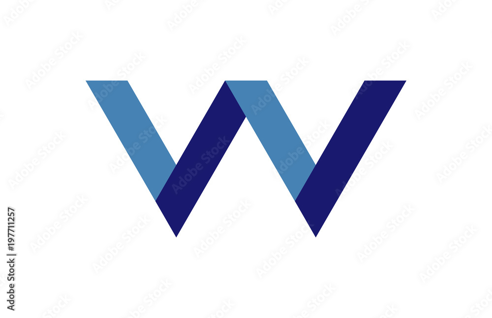 VV Ribbon Letter Logo VV Ribbon Letter Logo