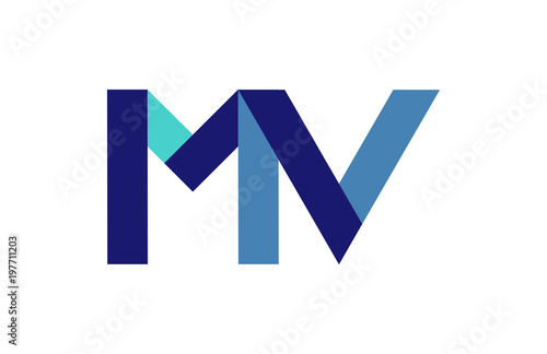 MV Ribbon Letter Logo