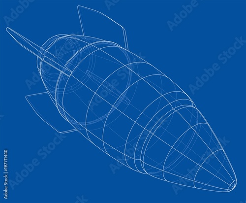 Bomb sketch. Vector