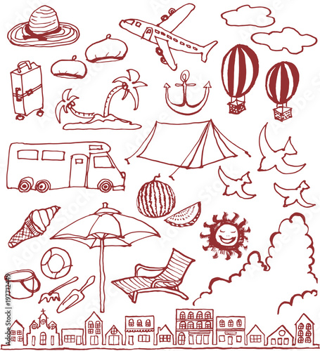 夏休み 旅行 マリン 手書きイラスト Stock ベクター Adobe Stock 夏休み 旅行 マリン 手書きイラスト Stock ベクター Adobe Stock