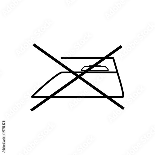 Care of clothes label. Do not iron