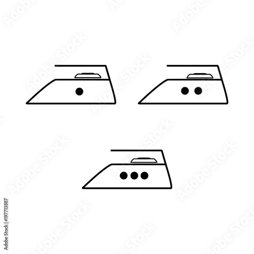 Care of clothes label. Flatiron silhouette set