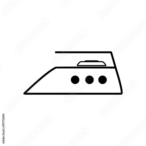 Care of clothes label. Hot iron