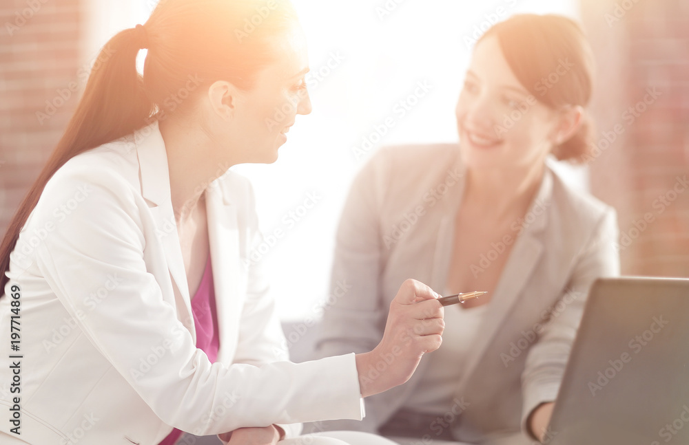 female business partners to discuss joint project female business partners to discuss joint project