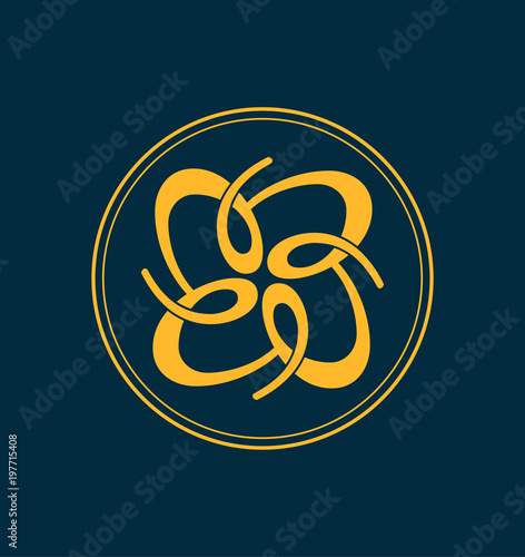 classic and retro symmetrical style initial monogram logo