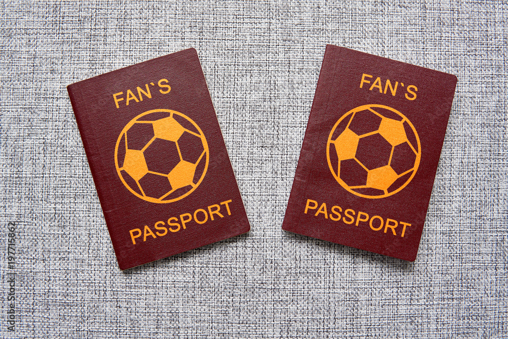 Obraz premium Two abstract fan passport on textured background