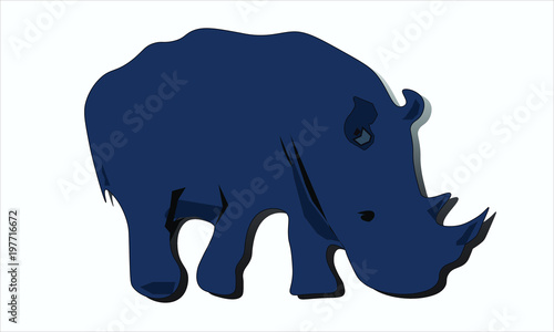 blue rhino walking