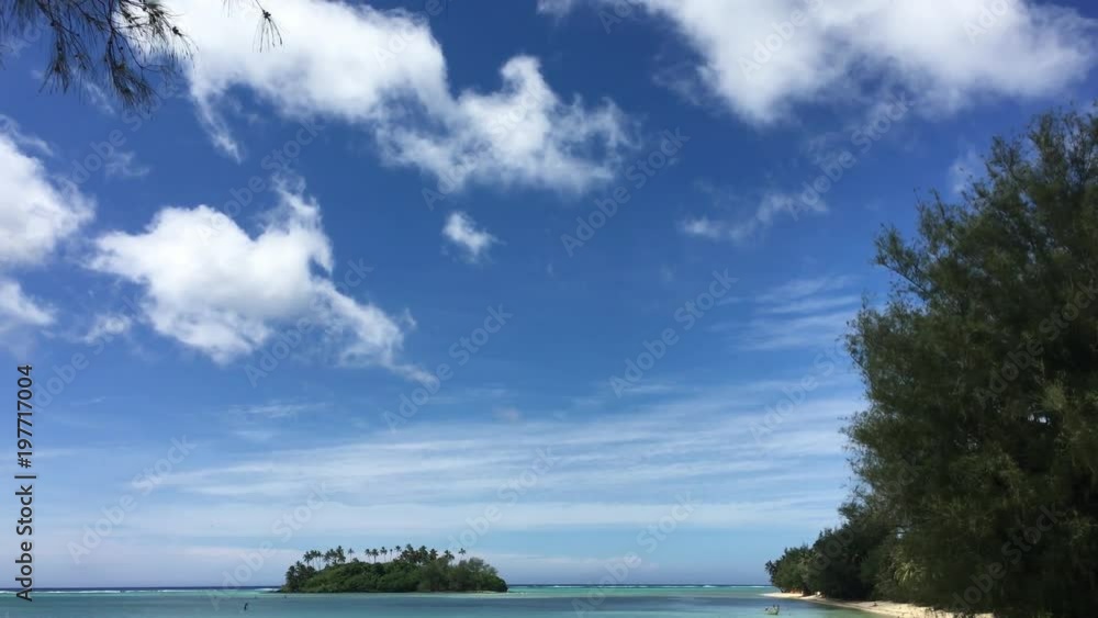 Landscape of Muri lagoon on Rarotonga Cook Islands. Muri lagoon is the must popular place fro recreational water sport and tourist sightseeing in Rarotonga Cook Islands. Landscape of Muri lagoon on Rarotonga Cook Islands. Muri lagoon is the must popular place fro recreational water sport and tourist sightseeing in Rarotonga Cook Islands.