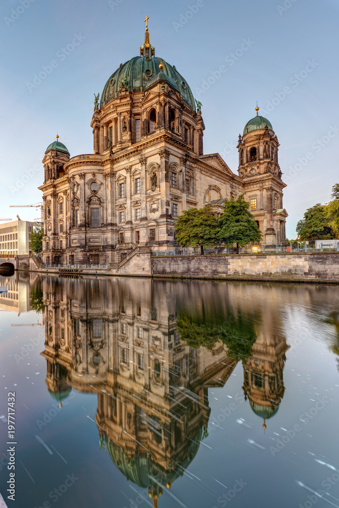 The Berliner Dom and the river Spree in the early morning