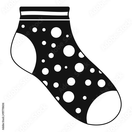 Small sock icon. Simple illustration of small sock vector icon for web