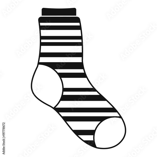 Warm sock icon. Simple illustration of warm sock vector icon for web