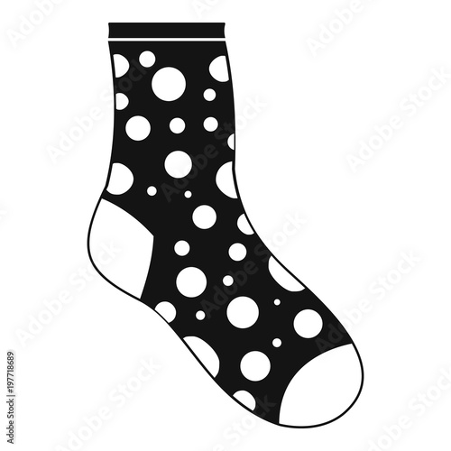 Lost sock icon. Simple illustration of lost sock vector icon for web