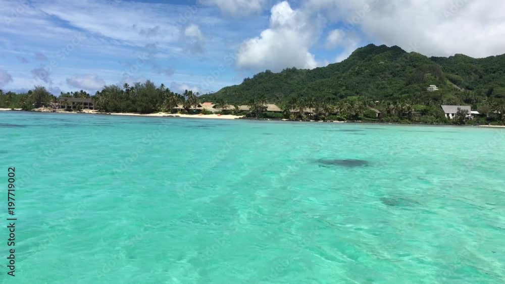 Landscape of Muri lagoon on Rarotonga Cook Islands. Muri lagoon is the must popular place fro recreational water sport and tourist sightseeing in Rarotonga Cook Islands. Landscape of Muri lagoon on Rarotonga Cook Islands. Muri lagoon is the must popular place fro recreational water sport and tourist sightseeing in Rarotonga Cook Islands.